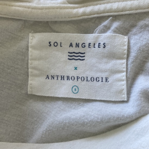 Anthropologie Sol Angeles Nautical Graphic Tee Creamy White with Charcoa… - Picture 5 of 7